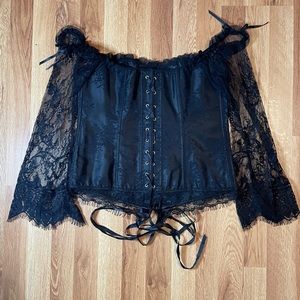 Black lace corset
